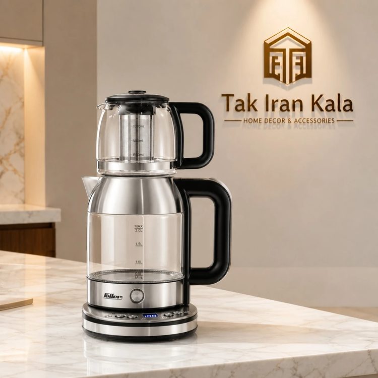 چای ساز فلر  با کتری شیشه ای ظرفیت 2.لیتر مدل 00538 