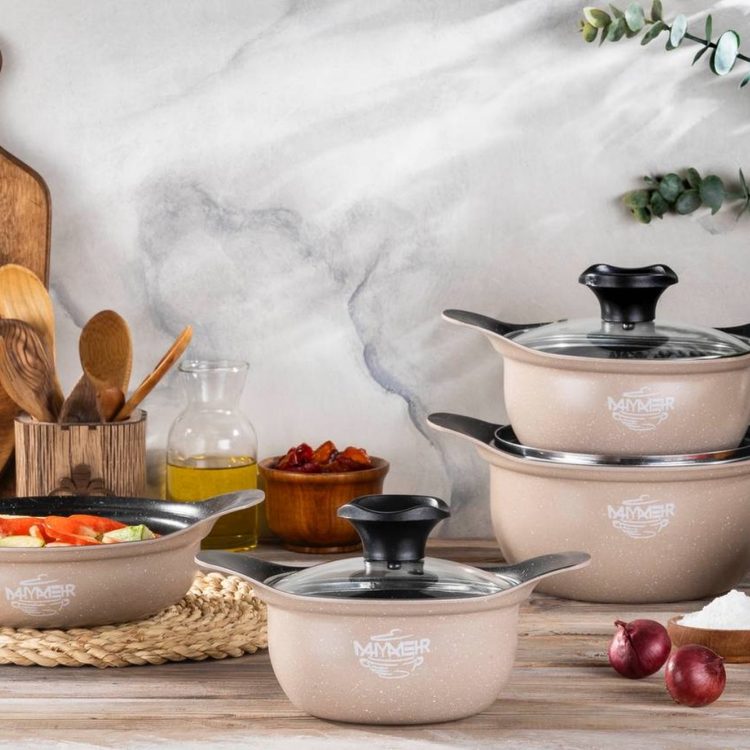 سرویس قابلمه دانشجویی 10 پارچه چدن گرانیت