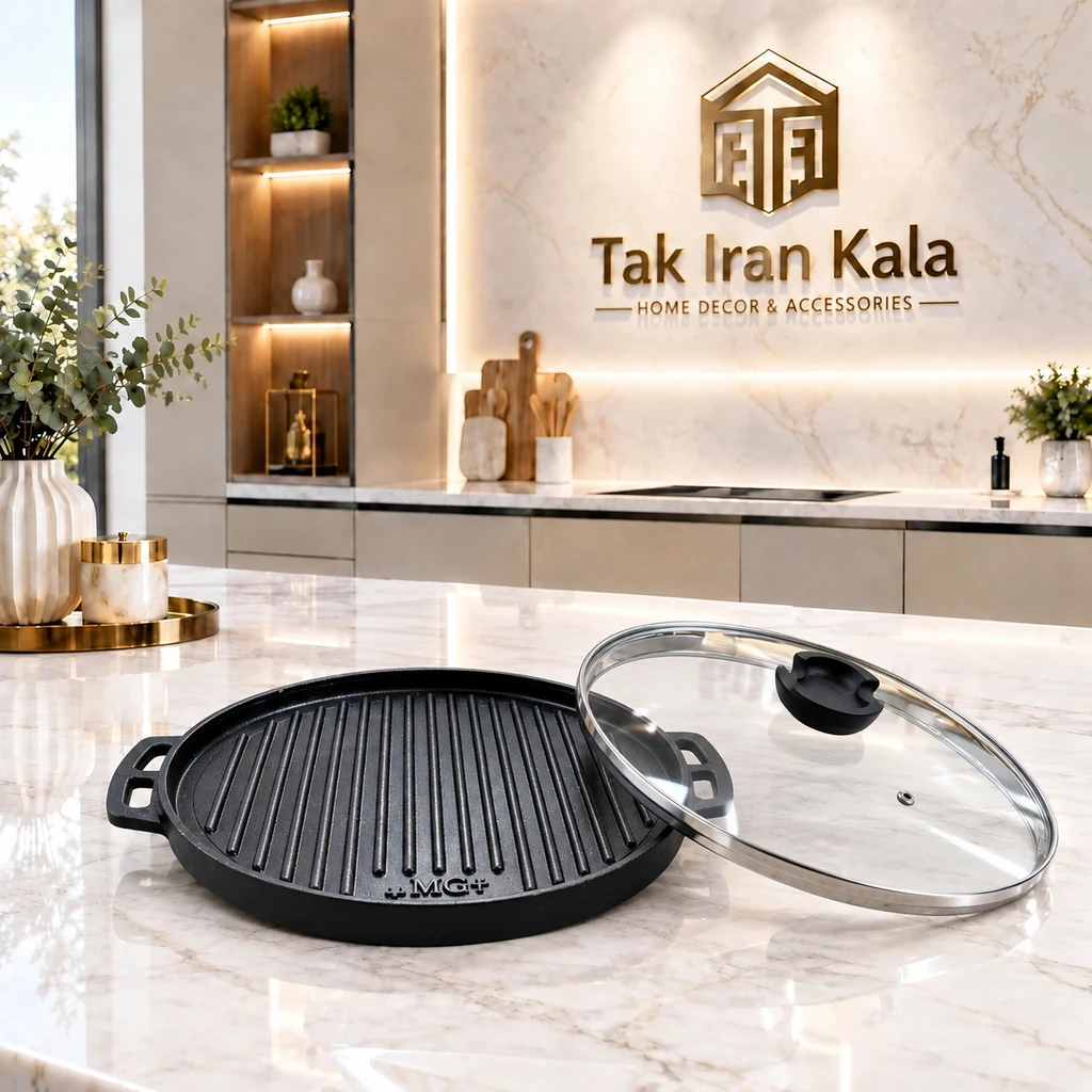 تابه گریل گرد چدن گرانیت سایز 28 M.J